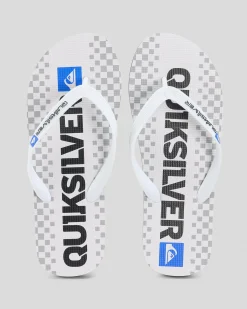 Quiksilver Moncata Blaze Thongs White/blue/grey Discount