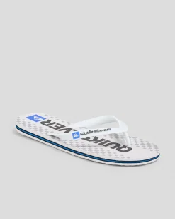 Quiksilver Moncata Blaze Thongs White/blue/grey Discount