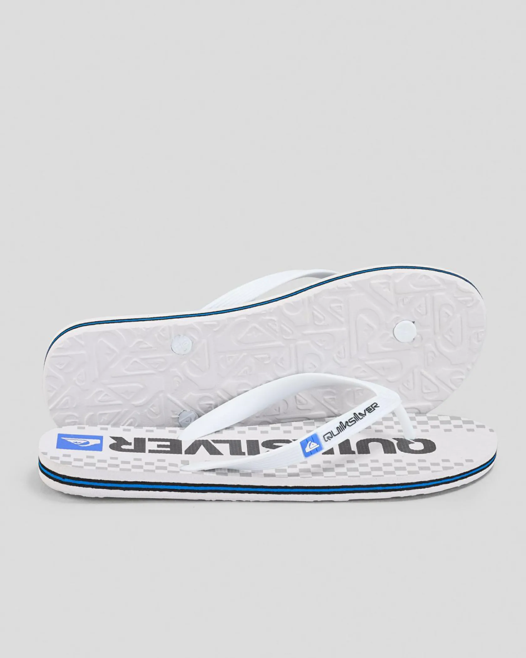 Quiksilver Moncata Blaze Thongs White/blue/grey Discount
