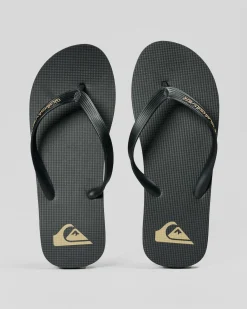 Quiksilver Moncata Core thongs Black/tan Clearance