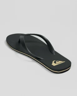 Quiksilver Moncata Core thongs Black/tan Clearance