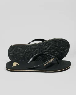 Quiksilver Moncata Core thongs Black/tan Clearance