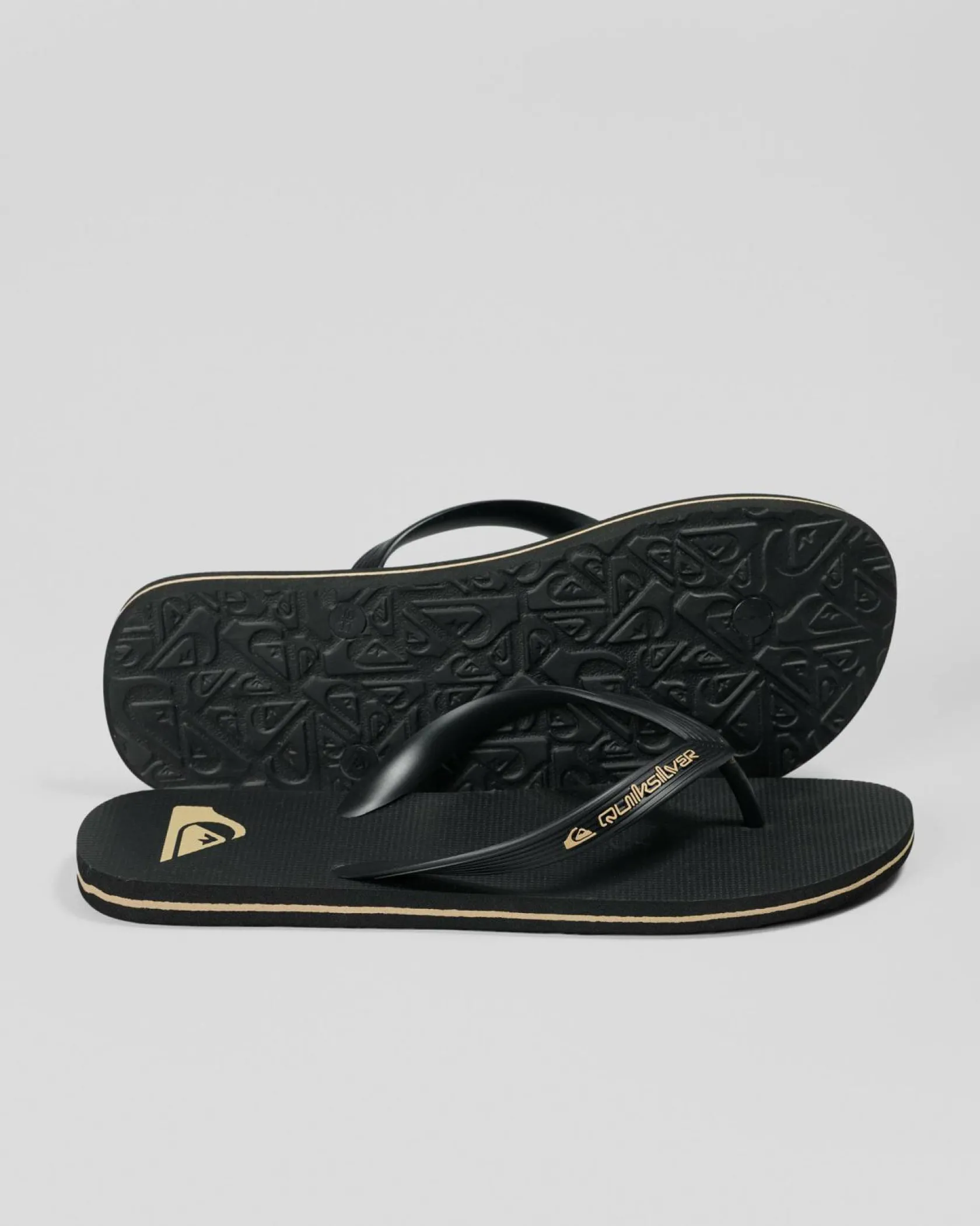 Quiksilver Moncata Core thongs Black/tan Clearance