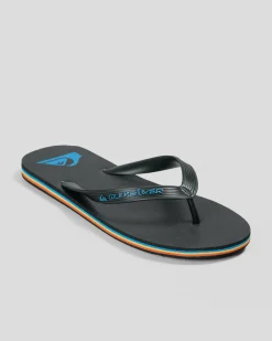 Quiksilver Moncata Core thongs Black/blue Clearance