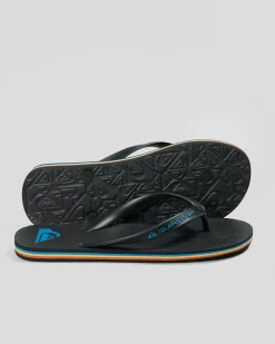 Quiksilver Moncata Core thongs Black/blue Clearance