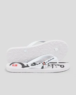 Quiksilver Moncata Natas Thongs White/white/black New