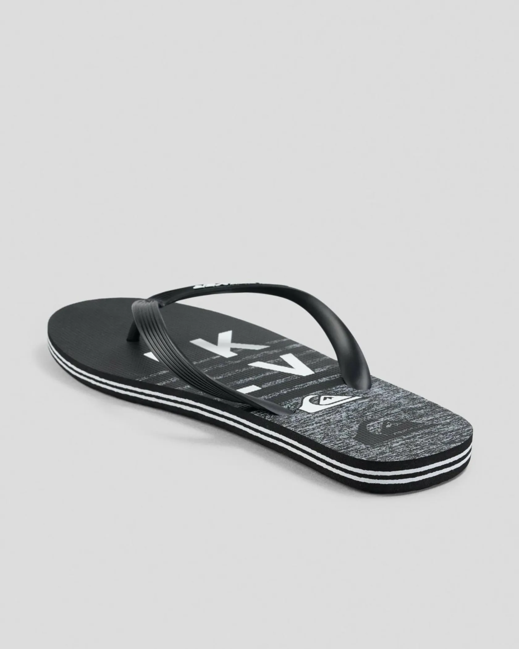 Quiksilver Moncata Wordmark Thongs Black/grey Clearance