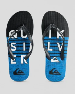 Quiksilver Moncata Wordmark Thongs Black/blue