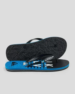 Quiksilver Moncata Wordmark Thongs Black/blue