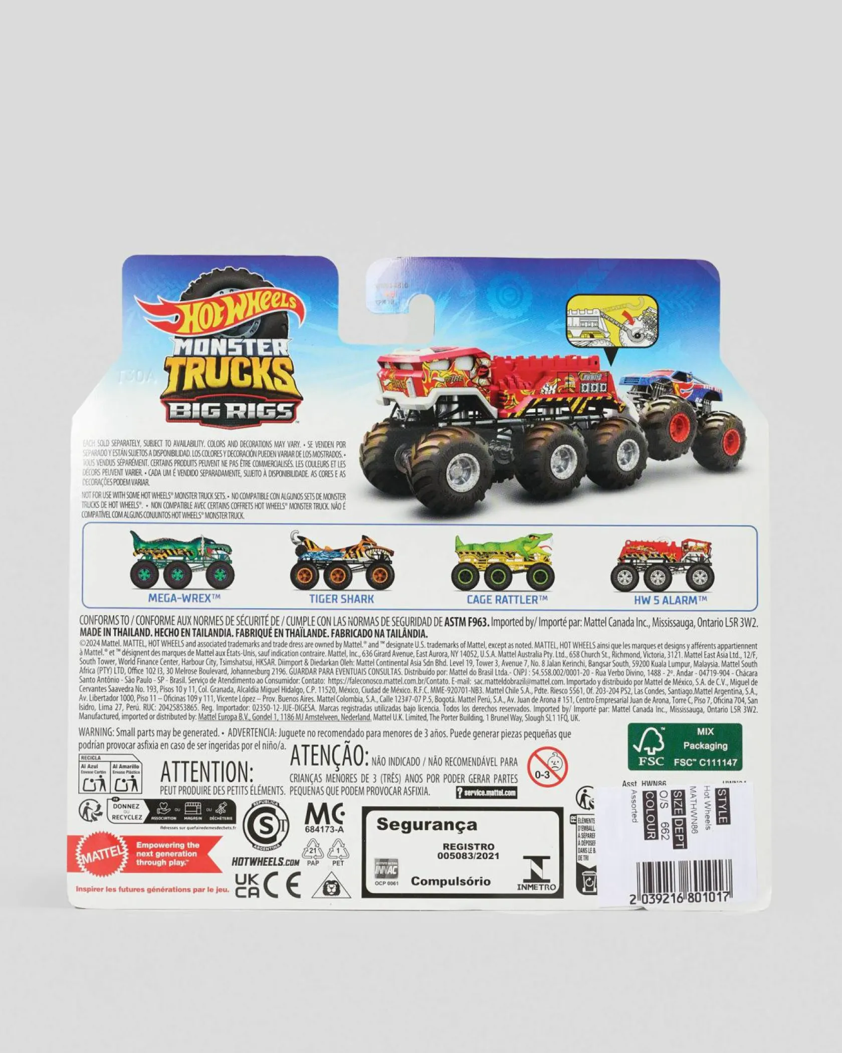 Hot Wheels Monster Trucks Big Rigs Assorted Outlet