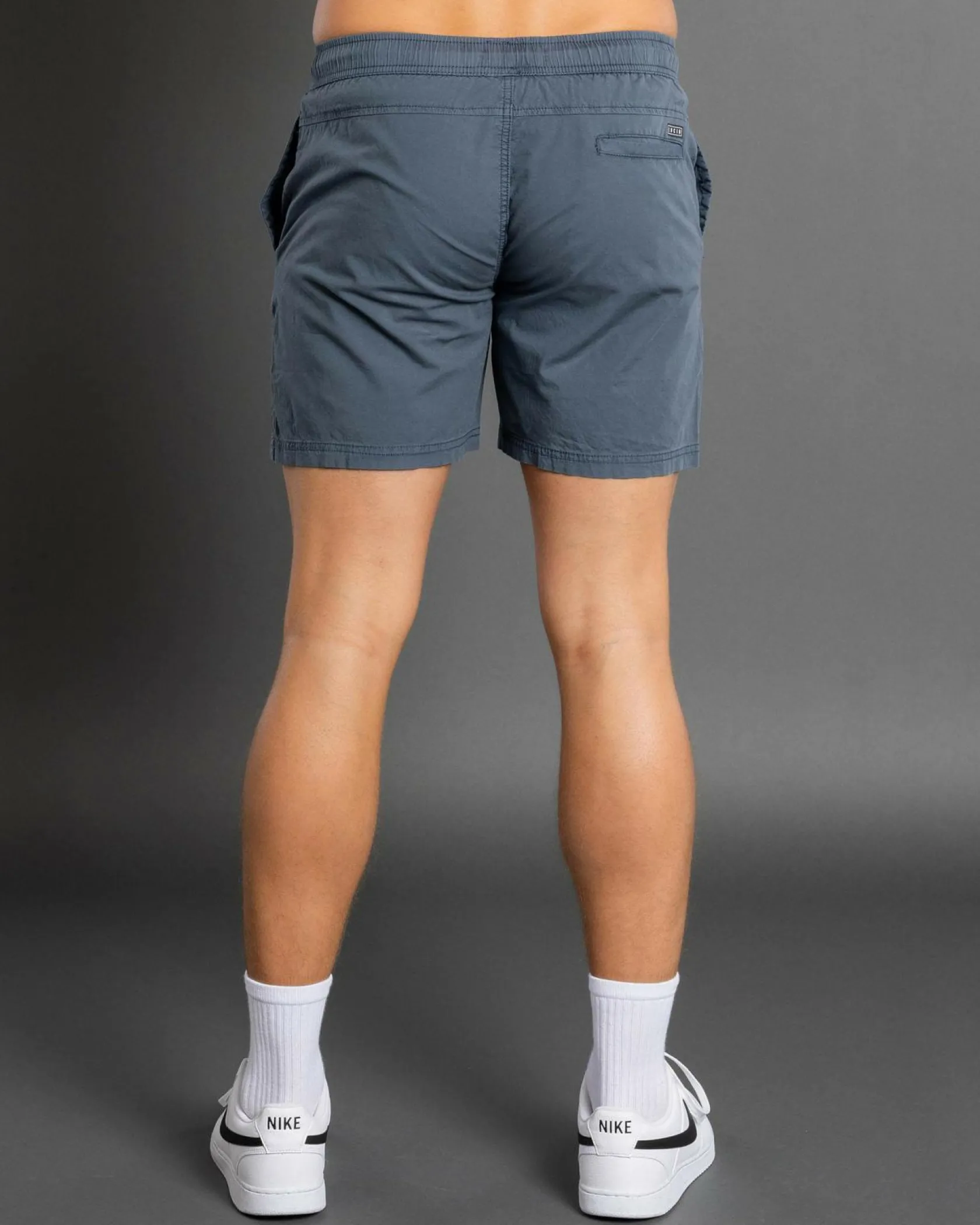 Lucid Motion Elastic Waist Shorts Slate Blue New