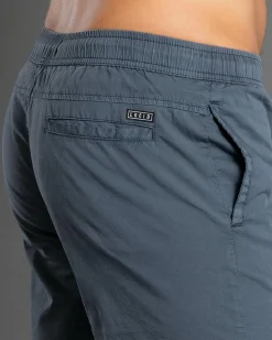 Lucid Motion Elastic Waist Shorts Slate Blue New