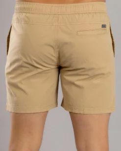 Lucid Motion Elastic Waist Shorts Stone Sale