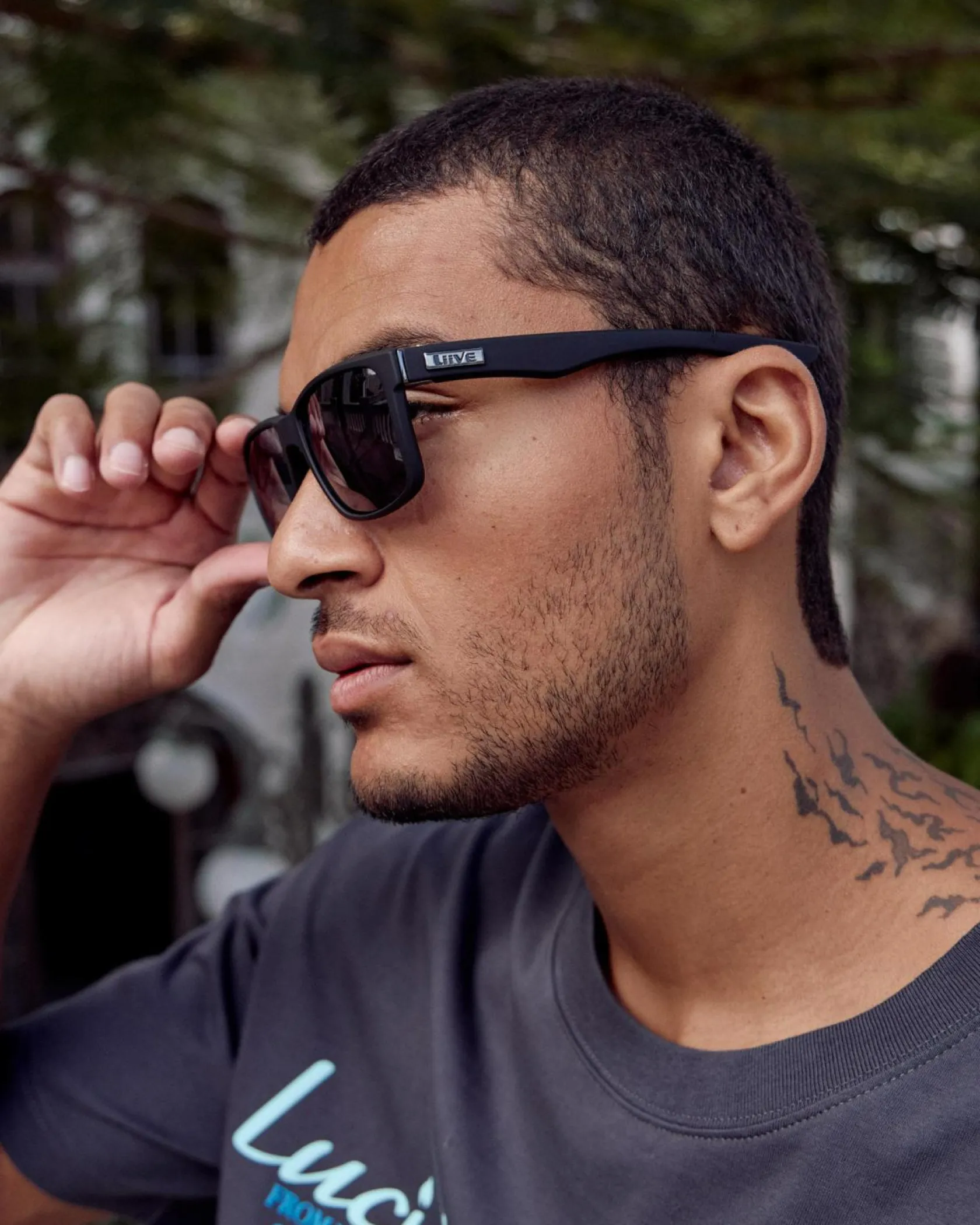 Liive Moto Polarised Sunglasses Matte Black Clearance
