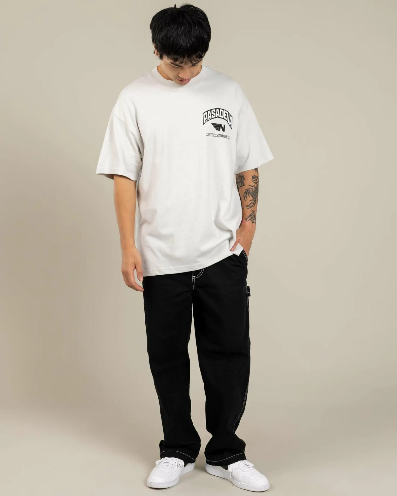 Nena & Pasadena Motor Raptor T-Shirt Glacier Grey