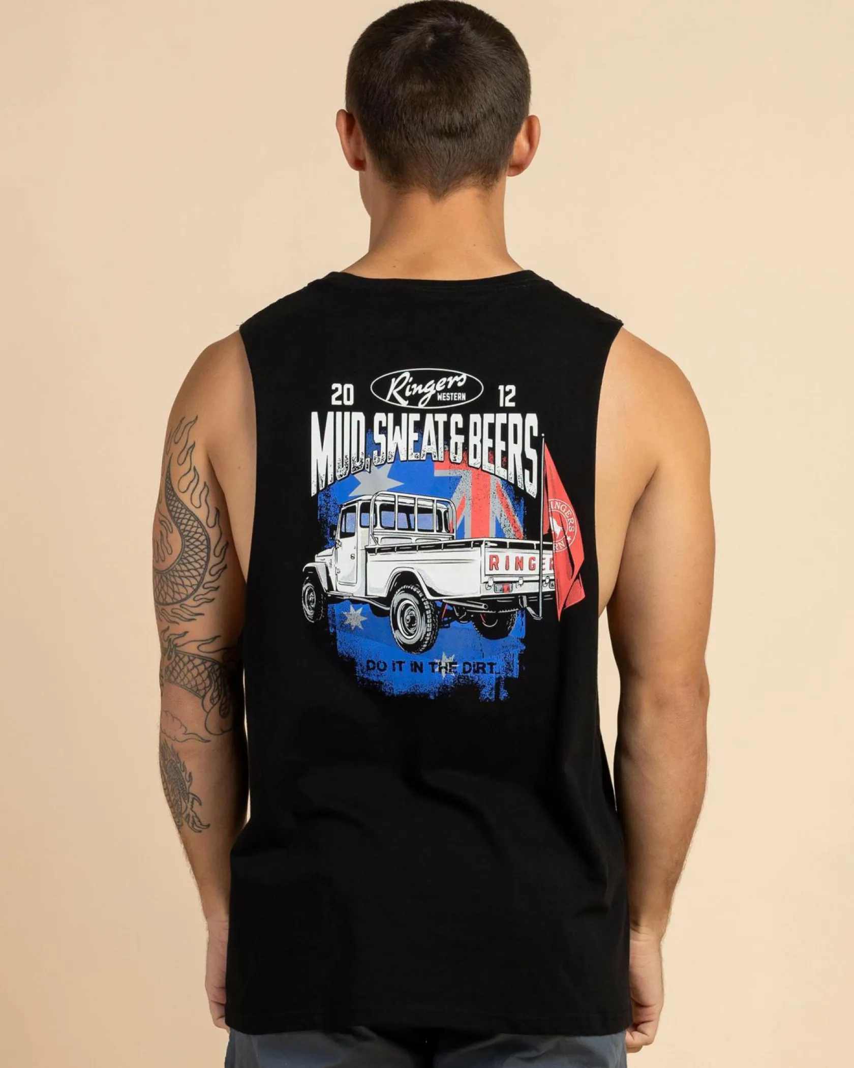 Ringers Western Mud Sweat Beers Muscle Tank Black Outlet