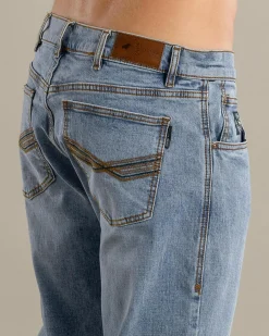 Ringers Western Muster Slim Straight Jeans Light Wash Blue Hot