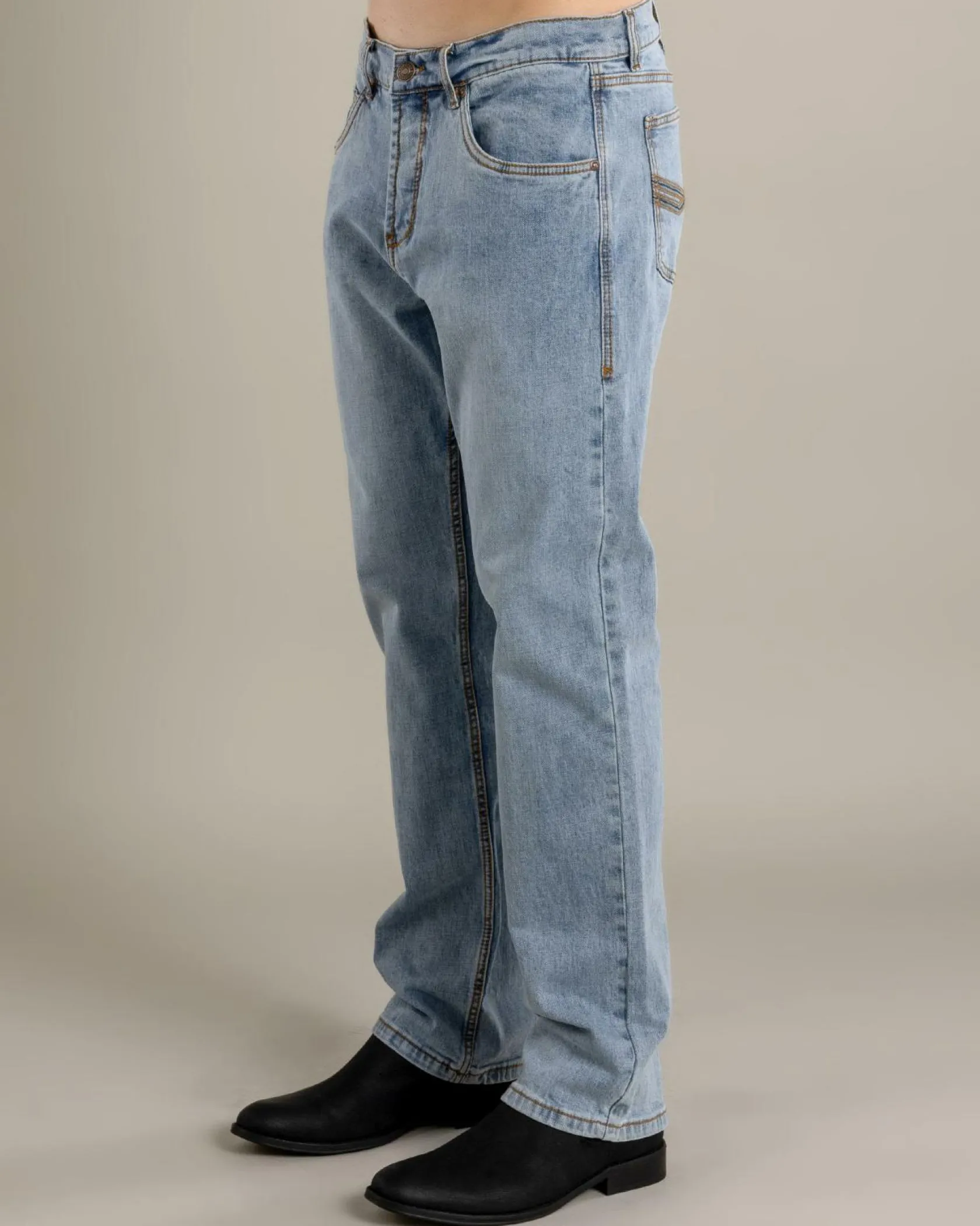 Ringers Western Muster Slim Straight Jeans Light Wash Blue Hot