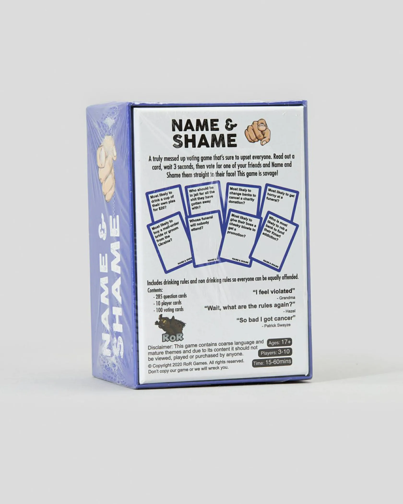Get It Now Name & Shame Card Game Multi Outlet