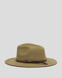 Rusty Ned Felt Hat Covert Green Discount