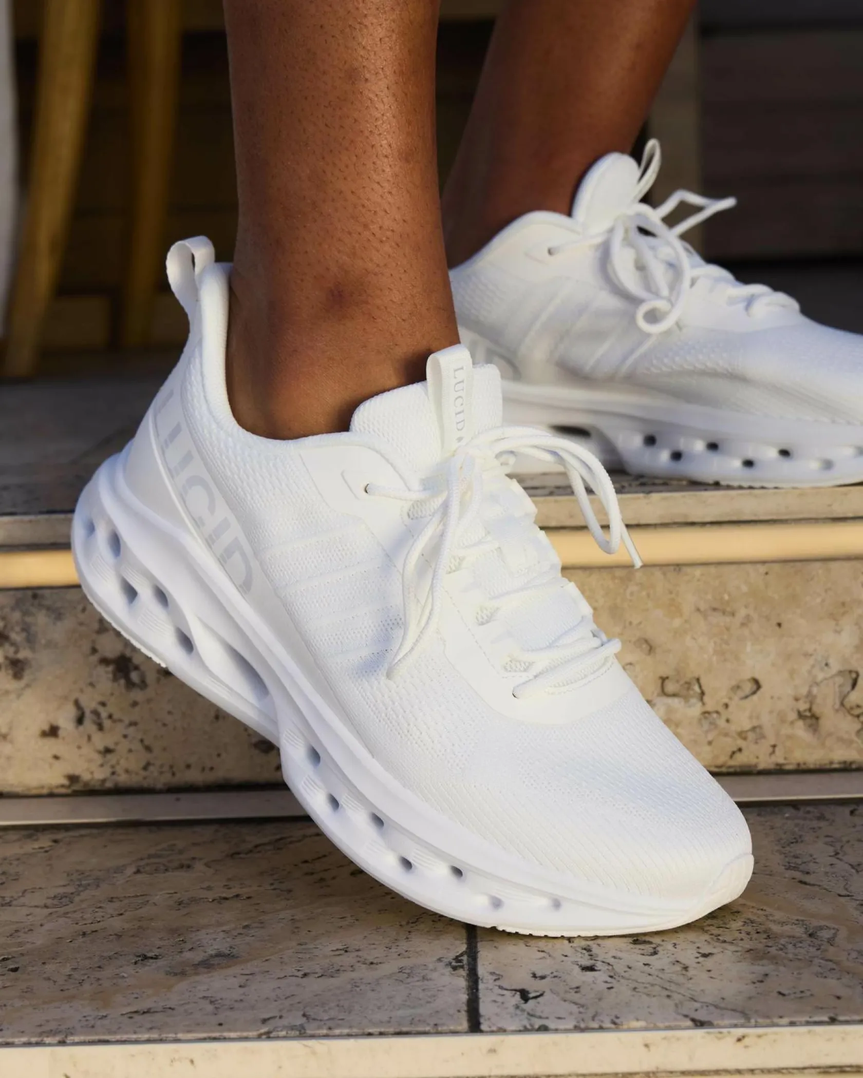 Lucid Newport Shoe White/grey
