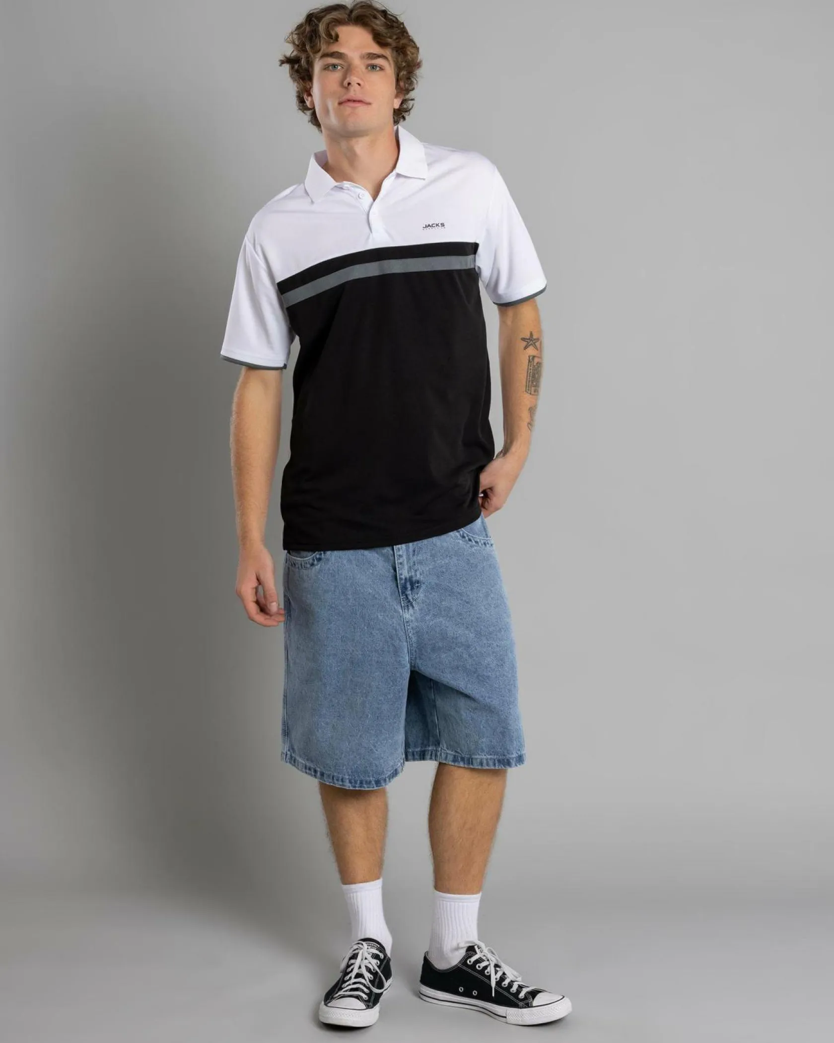 Jacks Nexus Polo Shirt White/black Online