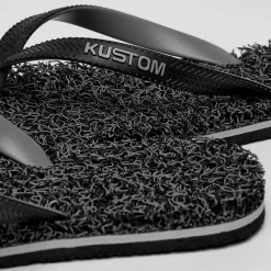 Kustom Noodle Marle Thongs Black Grey Discount