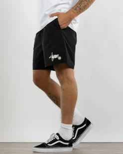 S-Double Nylon King Coast Shorts Black Discount