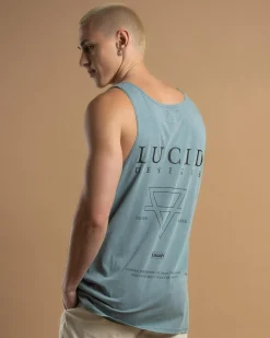 Lucid Obelisk Singlet Blue Wash Online