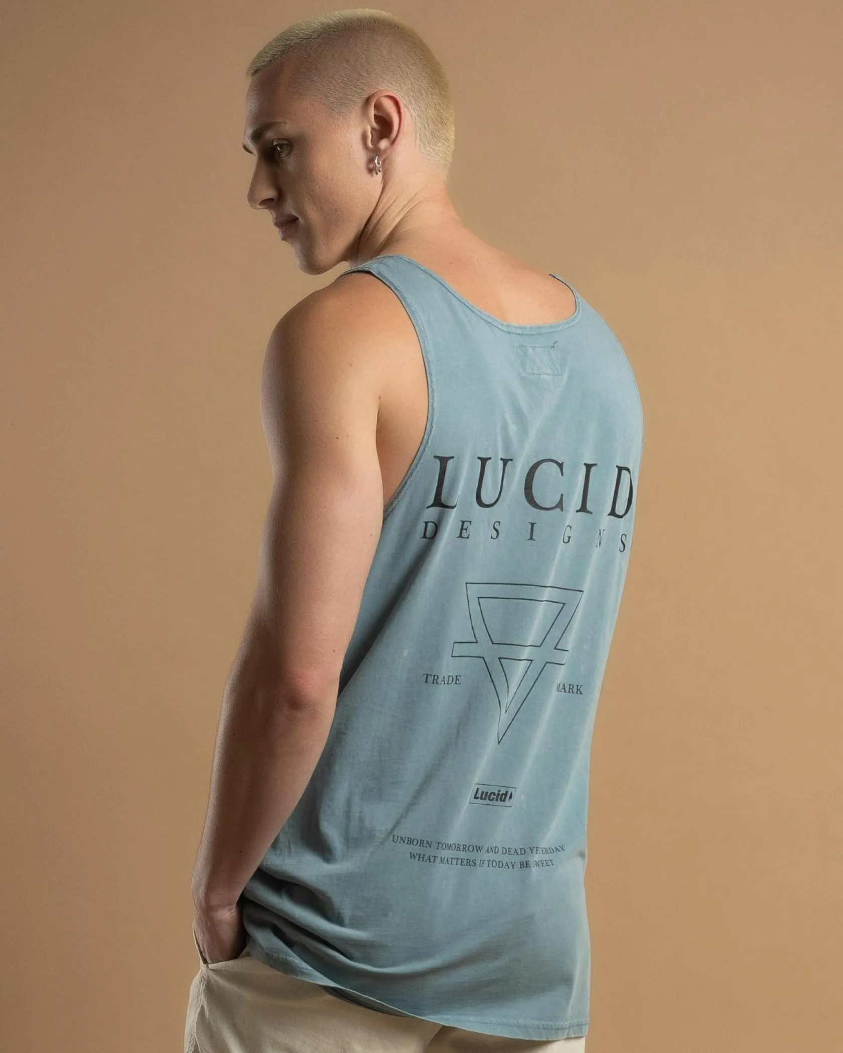 Lucid Obelisk Singlet Blue Wash Online