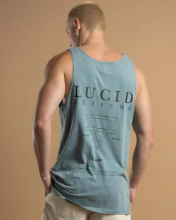 Lucid Obelisk Singlet Blue Wash Online