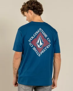 Volcom Obtical T-Shirt Cosmic Blue Discount