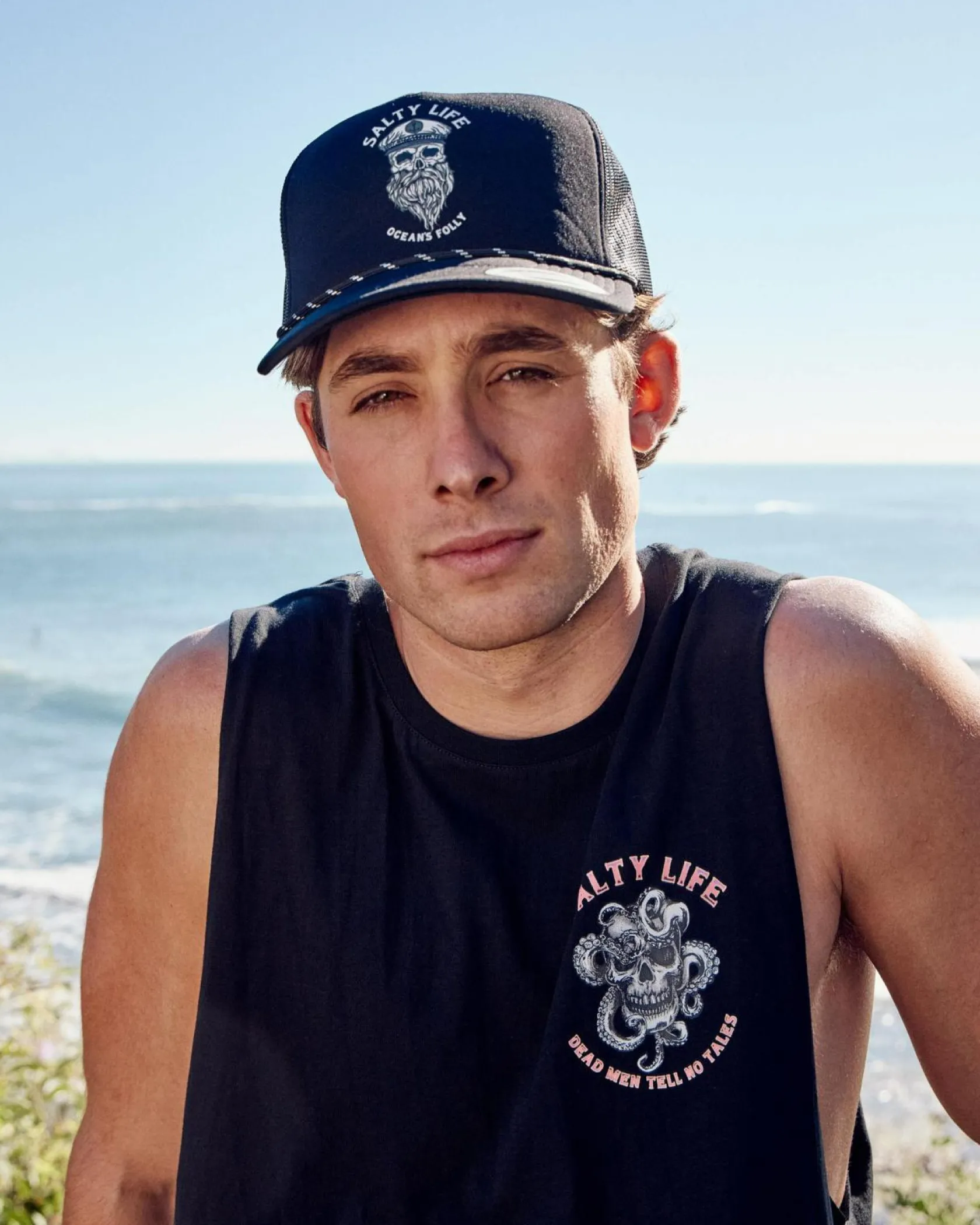 Salty Life Oceans Folly Trucker Cap Black Sale