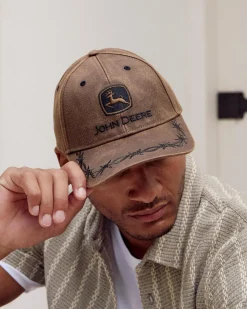 John Deere Oilskin Cap Brown New
