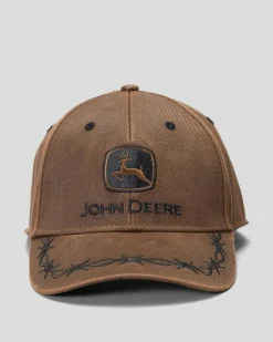 John Deere Oilskin Cap Brown New