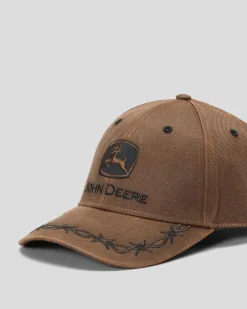 John Deere Oilskin Cap Brown New