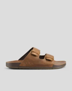 Reef Ojai Two Bar Sandals Dark Brown New