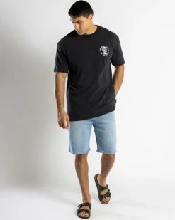 The Mad Hueys On The Rocks T-Shirt Washed Black New