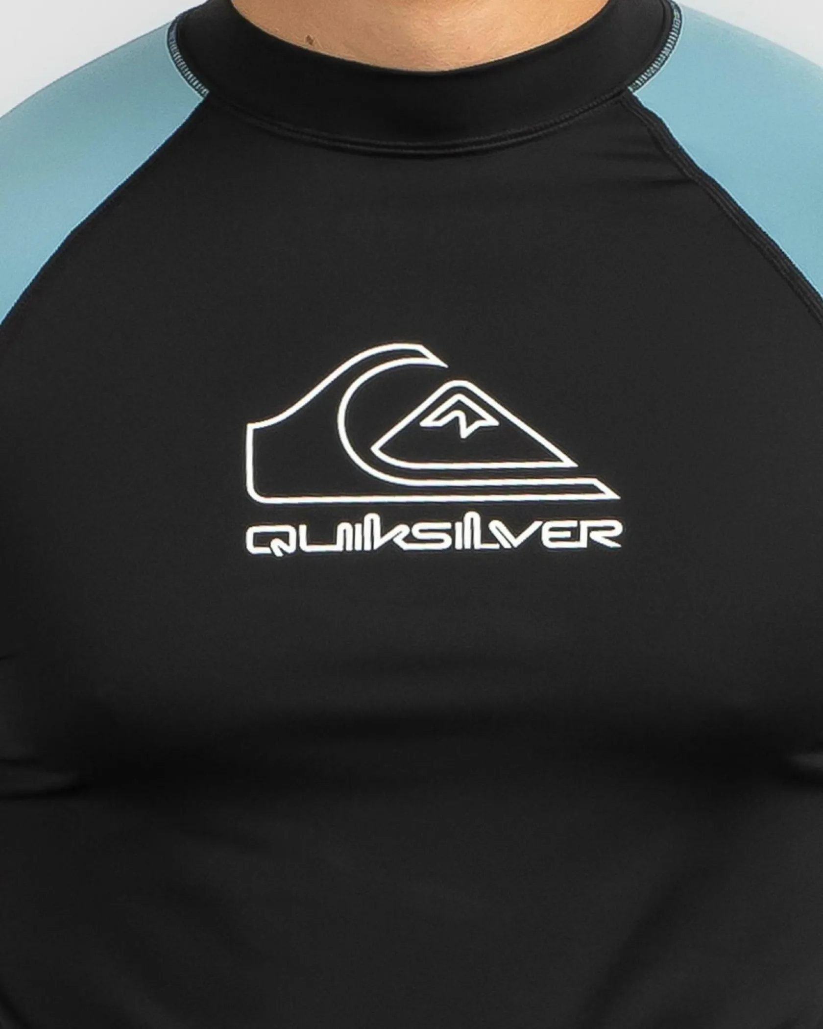 Quiksilver On Tour Long Sleeve Rash Vest Reef Waters Discount