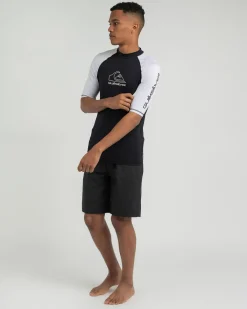 Quiksilver On Tour Short Sleeve Rash Vest Black Hot