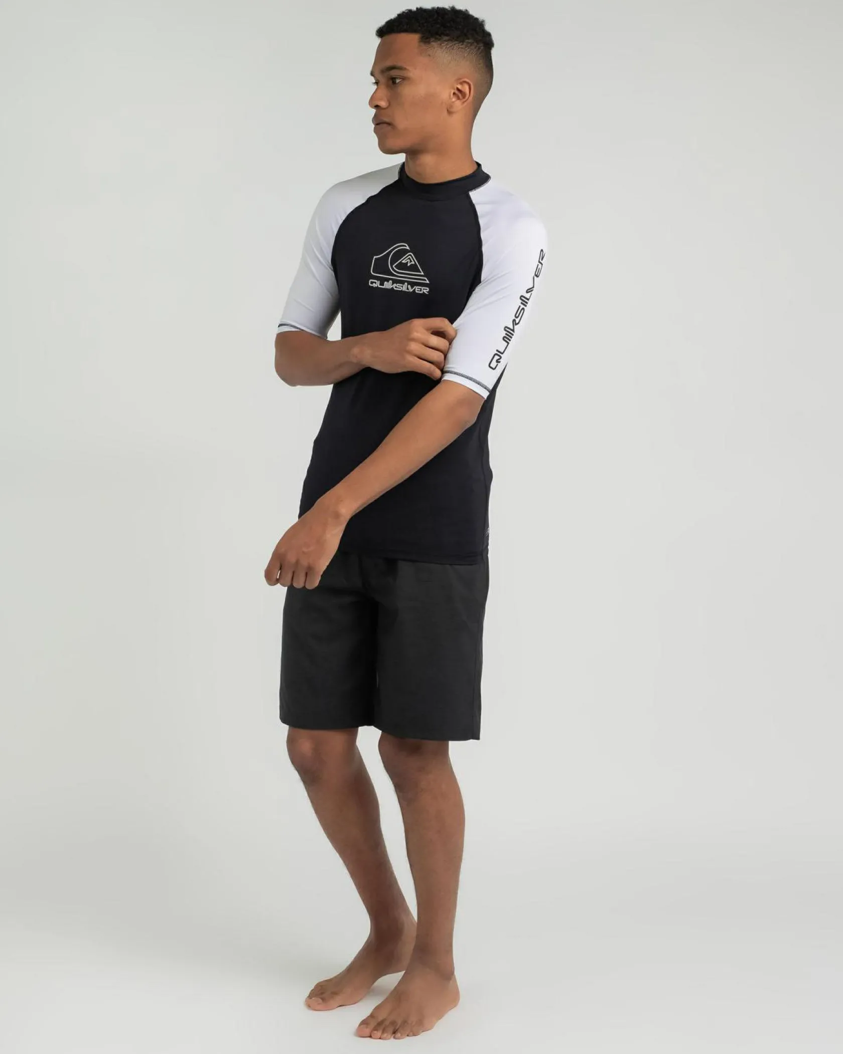 Quiksilver On Tour Short Sleeve Rash Vest Black Hot