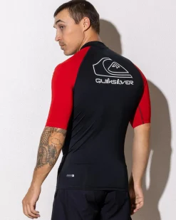Quiksilver On Tour Short Sleeve Rash Vest Salsa Outlet