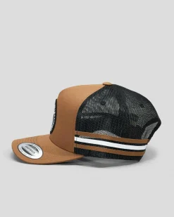 Salty Life Once Bitten 3.0 Trucker Cap Tan/black Hot