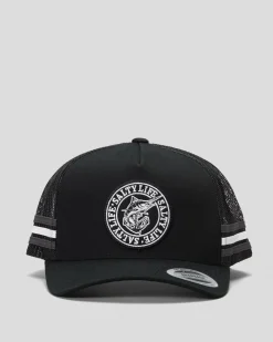 Salty Life Once Bitten 3.0 Trucker Cap Black/black Clearance
