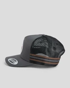 Salty Life Once Bitten 3.0 Trucker Cap Charcoal Hot