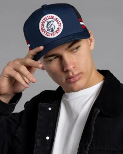 Salty Life Once Bitten 4.0 Trucker Cap Blue/white/red