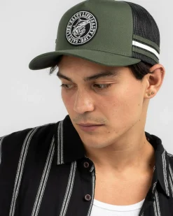 Salty Life Once Bitten 3.0 Trucker Cap Army Green/black Sale