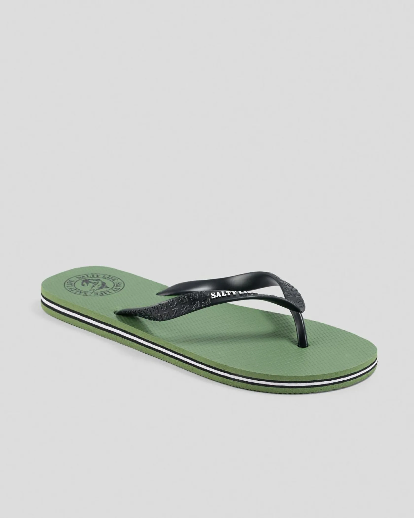 Salty Life Once Bitten Thongs Olive/black Online