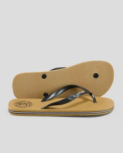 Salty Life Once Bitten Thongs Tan/black Clearance