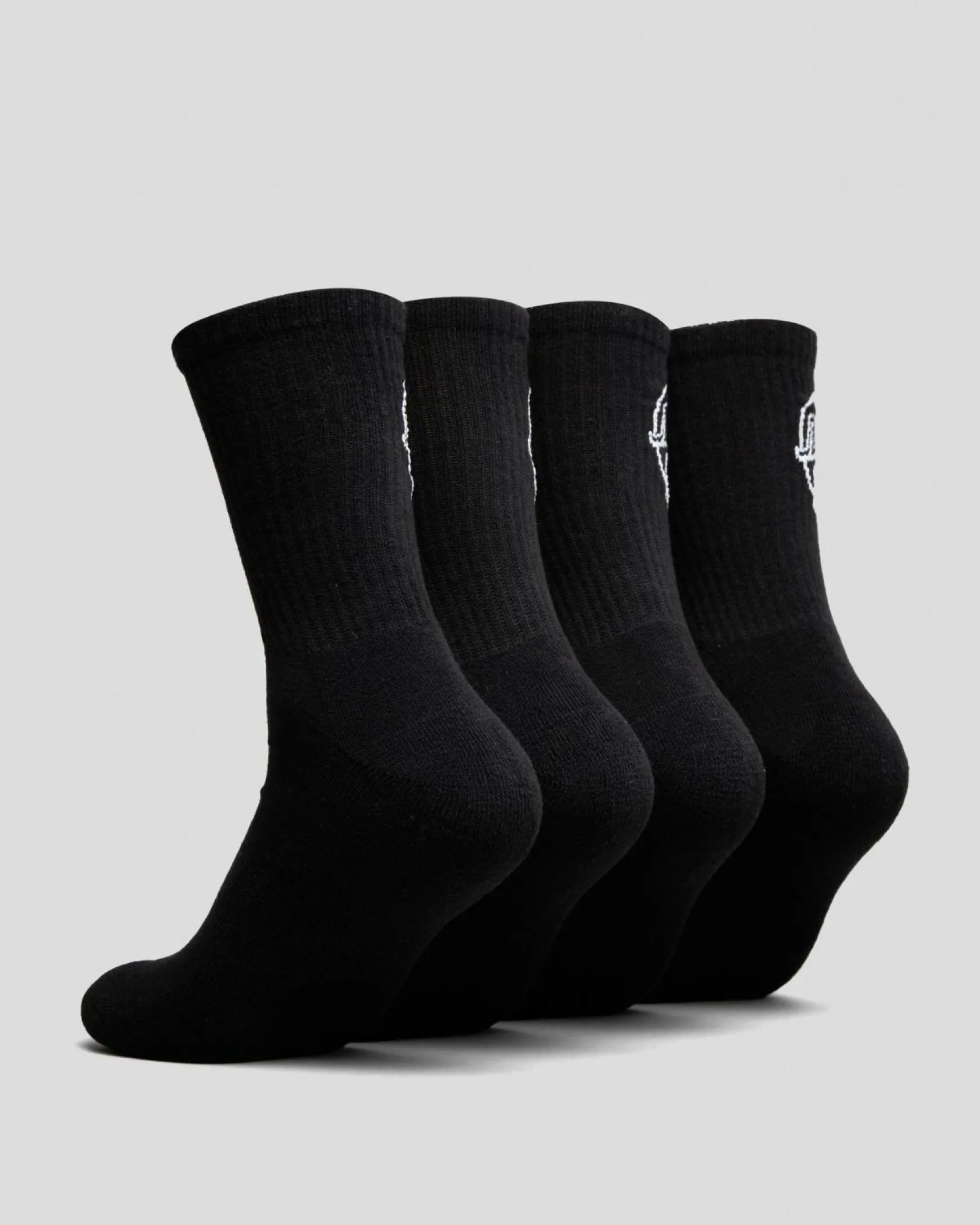 Santa Cruz Opus Dot Crew Socks 4 Pack Black Discount
